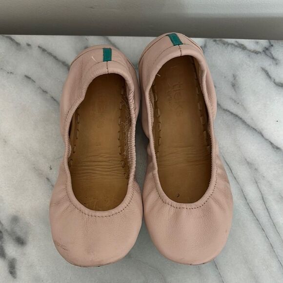 Tieks Pink Leather Ballet Flats Sz 5 - Picture 2 of 14